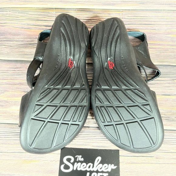 Abeo Bliss Women's Black Strappy Orthopedic Sandals - Picture 6 of 8